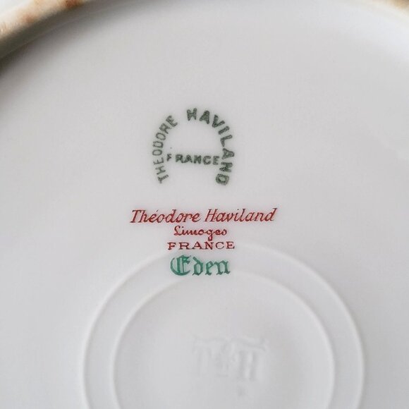 Antique Theodore Haviland Limoges Salad Plate, Eden Pattern, Bird Plate - Picture 10 of 11